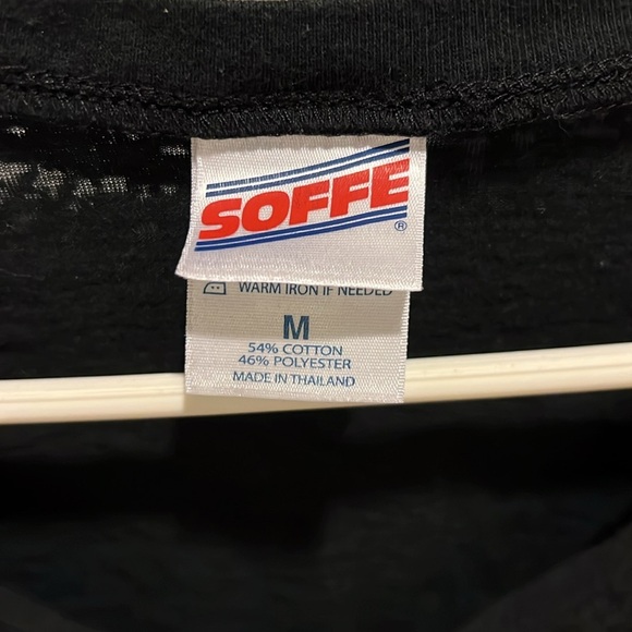 Soffe burnout black v neck shirt medium - Picture 2 of 5